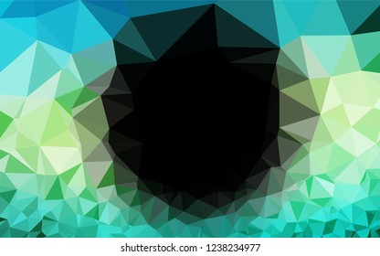 Light Green, Yellow vector shining hexagonal template. Brand new colored illustration in blurry style with gradient. The best triangular design for your business.