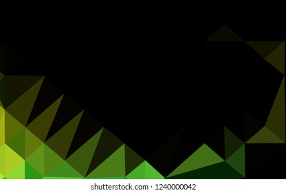 Light Green, Yellow vector shining triangular template. Glitter abstract illustration with an elegant design. The best triangular design for your business.