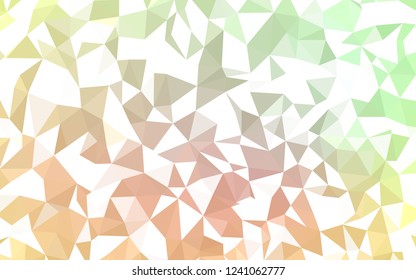 Light Green, Yellow vector shining triangular layout. Colorful abstract illustration with triangles. Brand new style for your business design.