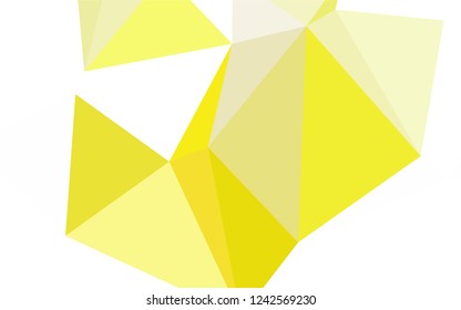 Light Green, Yellow vector shining triangular layout. Creative illustration in halftone style with triangles. Completely new template for your banner.