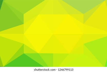 Light Green, Yellow vector shining hexagonal background. A completely new color illustration in a vague style. The elegant pattern can be used as part of a brand book.