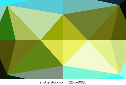 Light Green, Yellow vector shining hexagonal template. A completely new color illustration in a vague style. The template can be used as a background for cell phones.