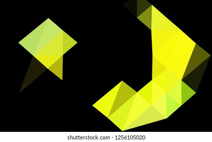 Light Green, Yellow vector shining triangular pattern. Shining colored illustration in a Brand new style. Brand new design for your business.