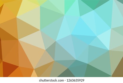 Light Green, Yellow vector shining triangular cover. Creative geometric illustration in Origami style with gradient. A new texture for your web site.