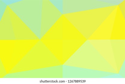 Light Green, Yellow vector shining hexagonal pattern. Colorful abstract illustration with gradient. The template can be used as a background for cell phones.