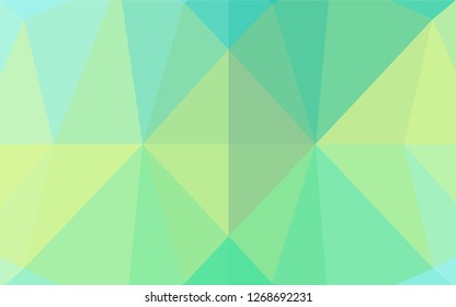 Light Green, Yellow vector shining hexagonal background. Modern geometrical abstract illustration with gradient. The completely new template can be used for your brand book.
