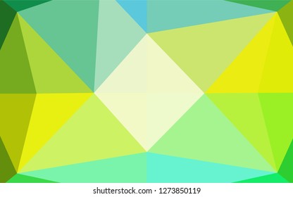Light Green, Yellow vector shining hexagonal pattern. Creative geometric illustration in Origami style with gradient. The polygonal design can be used for your web site.
