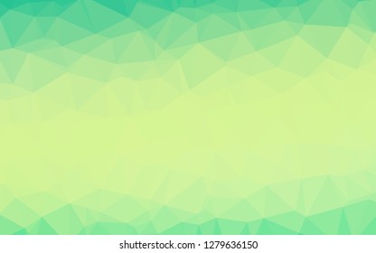 Light Green, Yellow vector shining triangular background. Colorful illustration in abstract style with gradient. Completely new design for your business.