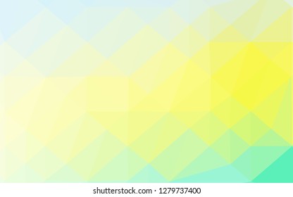 Light Green, Yellow vector shining triangular template. Shining colored illustration in a Brand new style. Triangular pattern for your business design.