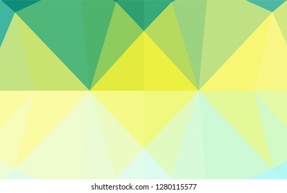 Light Green, Yellow vector shining hexagonal background. A vague abstract illustration with gradient. A new texture for your design.
