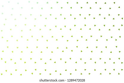 Light Green, Yellow vector  shining triangular layout. Geometric illustration in Origami style with gradient.  Pattern for a brand book's backdrop.