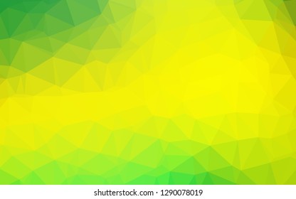 Light Green, Yellow vector shining triangular background. Brand new colorful illustration in with gradient. Template for your brand book.