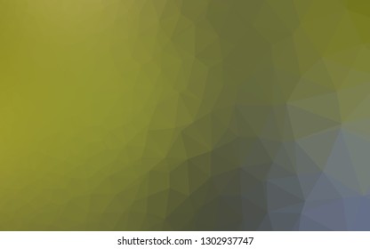 Light Green, Yellow vector shining triangular template. Glitter abstract illustration with an elegant design. Polygonal design for your web site.