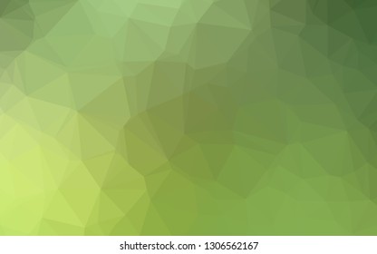 Light Green, Yellow vector shining triangular template. Shining illustration, which consist of triangles. Template for a cell phone background.