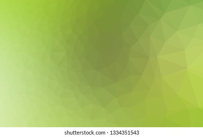 Light Green, Yellow vector shining triangular pattern. An elegant bright illustration with gradient. Brand new style for your business design.