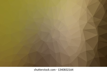 Light Green, Yellow vector shining triangular background. A vague abstract illustration with gradient. New texture for your design.