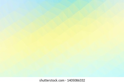 Light Green, Yellow vector shining triangular background. Colorful abstract illustration with gradient. The best triangular design for your business.