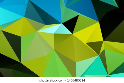 Light Green, Yellow vector shining triangular background. Brand new colorful illustration in with gradient. Completely new template for your business design.