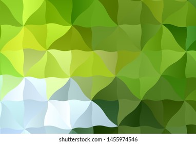 Light Green, Yellow vector shining triangular layout. A completely new color illustration in a polygonal style. Completely new template for your banner.