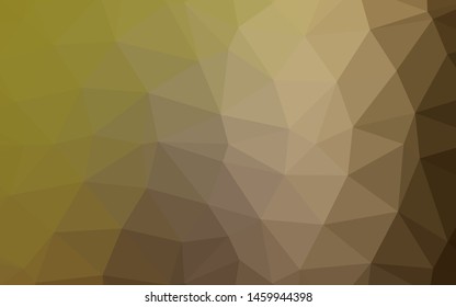 Light Green, Yellow vector shining triangular template. Geometric illustration in Origami style with gradient. New texture for your design.