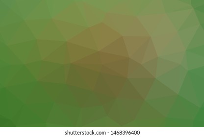 Light Green, Yellow vector shining triangular background. Shining illustration, which consist of triangles. Textured pattern for background.