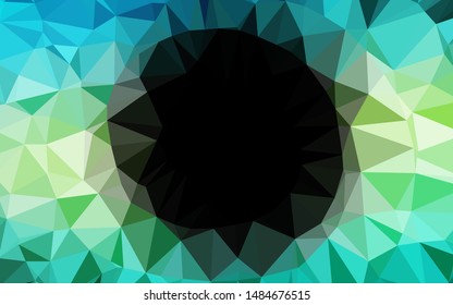 Light Green, Yellow vector shining triangular pattern. Glitter abstract illustration with an elegant design. Template for a cell phone background.