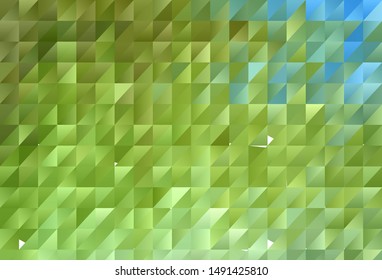 Light Green, Yellow vector shining triangular layout. Colorful illustration in polygonal style with gradient. New template for your brand book.