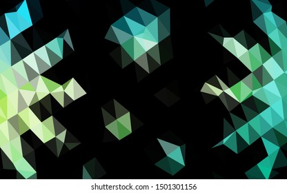 Light Green, Yellow vector shining triangular template. A sample with polygonal shapes. Completely new design for your business.