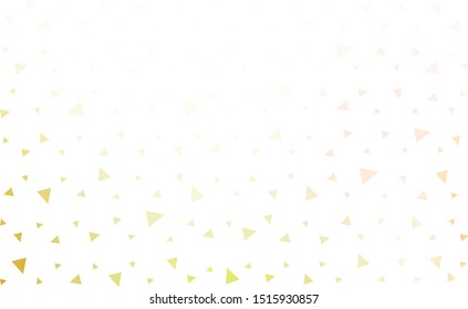Light Green, Yellow vector  shining triangular layout. Creative illustration in halftone style with triangles. New template for your brand book.
