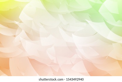 Light Green, Yellow vector shining triangular backdrop. Creative illustration in halftone style with triangles. New template for your brand book.
