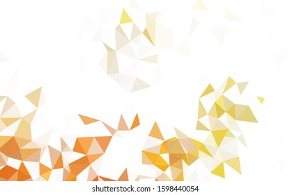Light Green, Yellow vector shining triangular background. Shining polygonal illustration, which consist of triangles. Polygonal design for your web site.