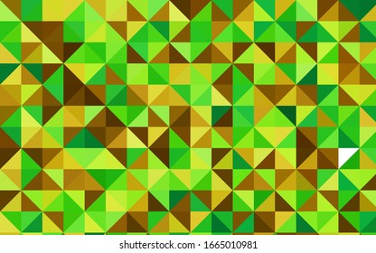 Light Green, Yellow vector shining triangular template. A completely new color illustration in a vague style. Triangular pattern for your business design.