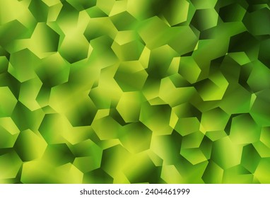 Light Green, Yellow vector shining triangular layout. Polygonal abstract illustration with gradient. Pattern for a brand book's backdrop.