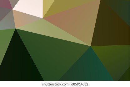 Light Green, Yellow vector shining triangular pattern. A completely new color illustration in a vague style. Brand-new style for your business design.