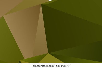 Light Green, Yellow vector shining triangular pattern. A sample with polygonal shapes. The elegant pattern can be used as part of a brand book.