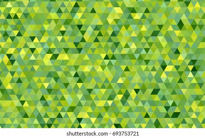 Light Green, Yellow vector shining triangular pattern. Colorful abstract illustration with gradient. A completely new template for your business design.