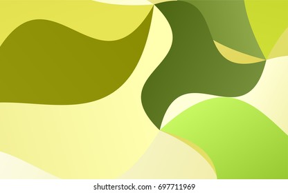 Light Green, Yellow vector shining cranked template. Creative illustration in halftone arched style with gradient. Brand-new design for your business.
