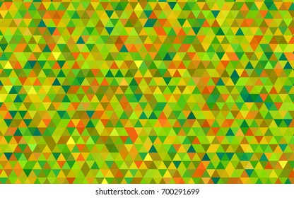 Light Green, Yellow vector shining triangular template. Glitter abstract illustration with an elegant design. The textured pattern can be used for background.
