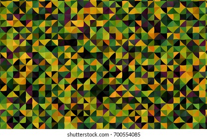 Light Green, Yellow vector shining triangular pattern. Modern geometrical abstract illustration with gradient. Brand-new design for your business.