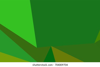 Light Green, Yellow vector shining triangular background. Shining illustration, which consist of triangles. The best triangular design for your business.
