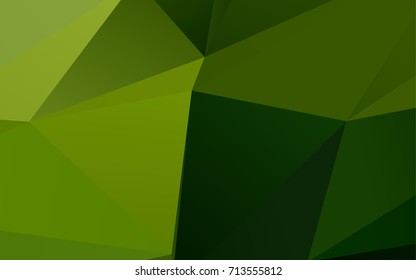 Light Green, Yellow vector shining triangular pattern. A sample with polygonal shapes. A new texture for your design.