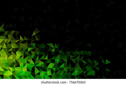 Light Green, Yellow vector shining triangular background. Brand-new colored illustration in blurry style with gradient. Brand-new design for your business.