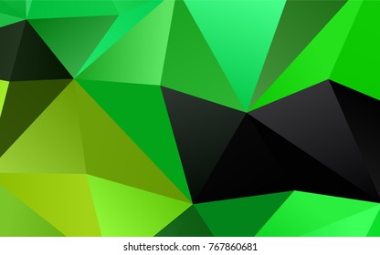 Light Green, Yellow vector shining triangular template. A sample with polygonal shapes. Brand-new design for your business.