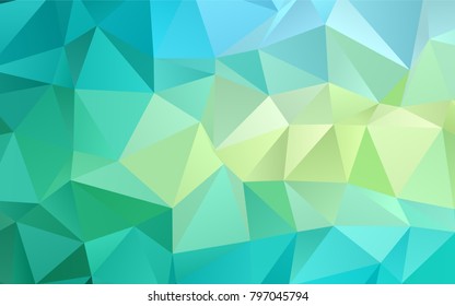 Light Green, Yellow vector shining triangular template. An elegant bright illustration with gradient. Brand-new design for your business.