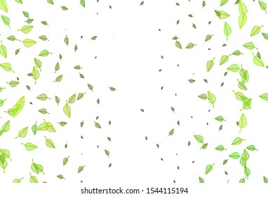 Light Green, Yellow vector sketch background. Pattern with gradient colorful leaves in natural style. New template for your brand book.