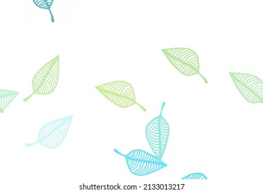 Hellgrüne, gelbe Vektorgrafik-Vorlage. Doodle Illustration der Blätter im Origami-Stil mit Farbverlauf. Neue Vorlage für Ihr Markenbuch.