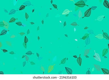 Light Green, Yellow vector sketch background. Smart decorative design in natural style with leaves. A new texture for your design.