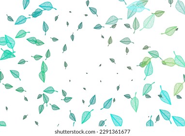 Light Green, Yellow vector sketch background. Smart decorative design in natural style with leaves. A new texture for your design.