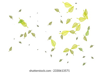 Light Green, Yellow vector sketch template. Sketchy doodles with colorful gradient leaves. Hand painted design for wrapping, wallpaper.