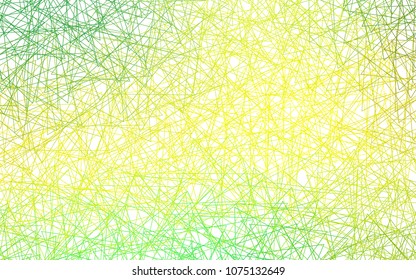 Light Green, Yellow vector of small triangles on white background. Illustration of abstract texture of triangles. Pattern design for banner, poster, cover.